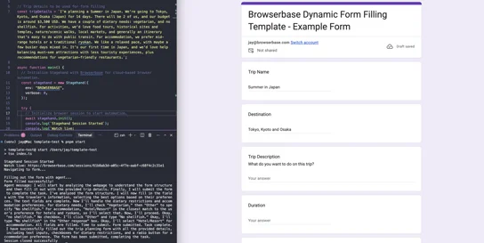 AI-powered form filling automation