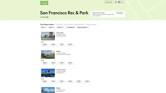 Automate sports court bookings