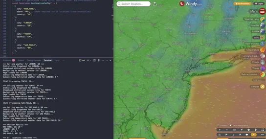 Scrape with geolocation proxies