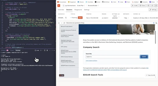 Extract SEC filing data